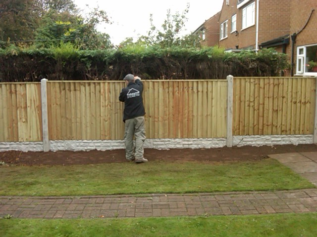 Wooden Fence on Gravel Boards